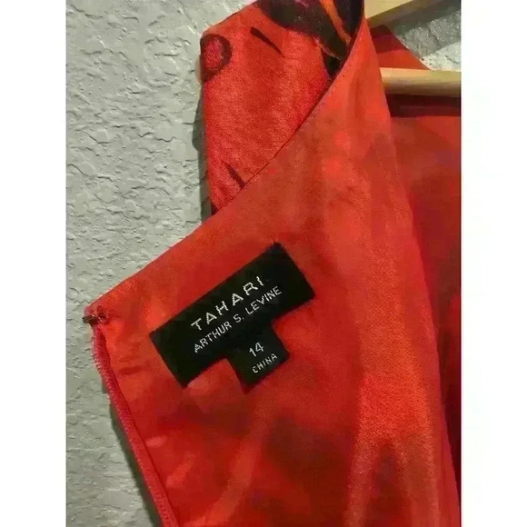 Tahari NWT sz 14 black melon fern tahari print - Picture 4 of 4